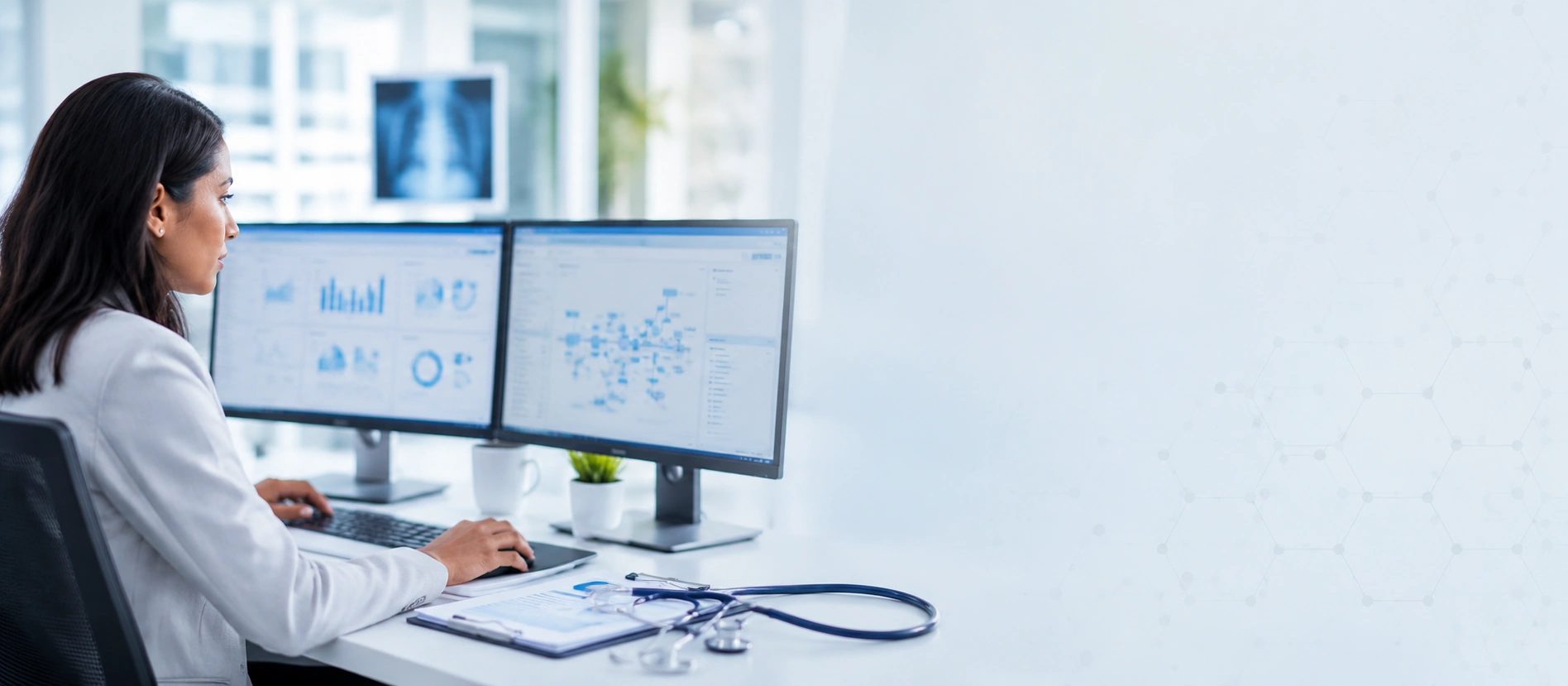 Health insurance professionals reviewing claim operations
